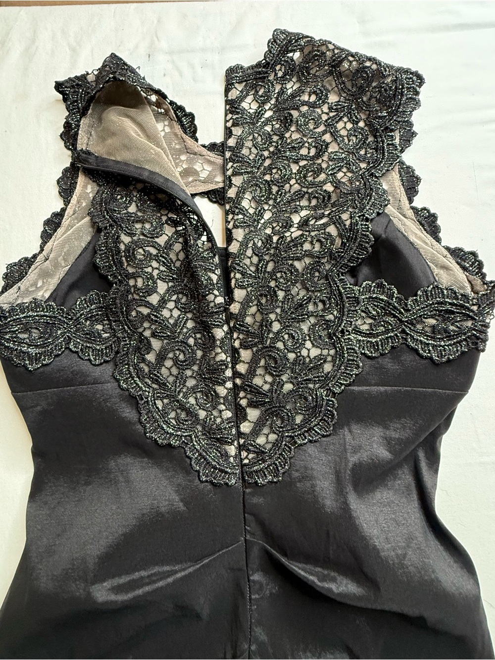 Xscape Black Lace-Accent Mermaid Maxi Dress - Picture 9 of 10